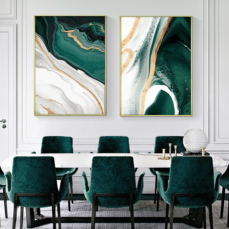 Abstract Green abstract marble