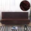 Velvet Sofa Bed Cover Folding Armless